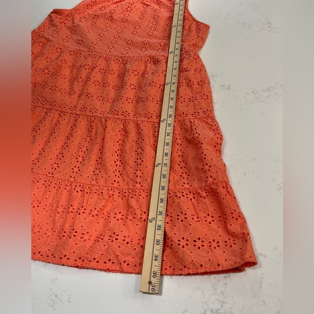 LOFT Coral Eyelet Mini Dress - Picture 9 of 11